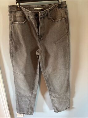 Sonoma Gray Slim Straight Jeans